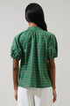 Isha Floral Lena Split Neck Top