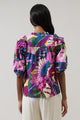 Blain Tropics Paz Poplin Short Sleeve Top