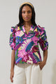 Blain Tropics Paz Poplin Short Sleeve Top