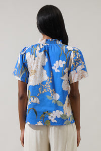 Roswell Floral Barcy Smocked Top