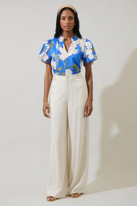 Roswell Floral Barcy Smocked Top