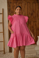 Rhona Smocked Mini Dress Curve