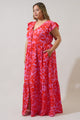 Rania Floral Evianna Flutter Maxi Dress Curve