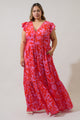 Rania Floral Evianna Flutter Maxi Dress Curve