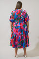 Exene Floral Wynette Tiered Midi Dress Curve