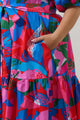 Exene Floral Wynette Tiered Midi Dress Curve