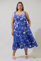 Mims Town Sunnyvale Linen Midi Dress Curve