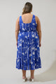 Mims Town Sunnyvale Linen Midi Dress Curve