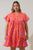 Cala Floral Lizzy Pleated Ruffle Mini Dress Curve