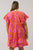 Cala Floral Lizzy Pleated Ruffle Mini Dress Curve