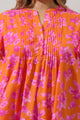 Cala Floral Lizzy Pleated Ruffle Mini Dress Curve
