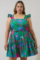 Cabina Floral Ruffle Tiered Mini Dress Curve