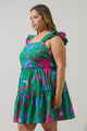 Cabina Floral Ruffle Tiered Mini Dress Curve