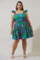 Cabina Floral Ruffle Tiered Mini Dress Curve