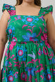 Cabina Floral Ruffle Tiered Mini Dress Curve