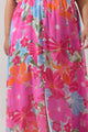 Calista Floral Linana Button Front Maxi Dress Curve