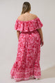 Aiza Floral Otis Off the Shoulder Maxi Dress Curve