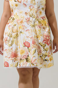 Zury Floral Katey Smocked Mini Dress Curve