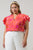 Rea Floral Emery Split Neck Top Curve