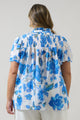 Samian Floral Romy Mock Neck Top Curve