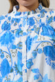 Samian Floral Romy Mock Neck Top Curve