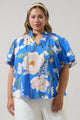 Roswell Floral Barcy Smocked Top Curve