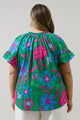 Cabina Floral Macy Ruffle Top Curve