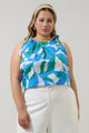 Pansie Floral Marra Sleeveless Top Curve