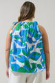 Pansie Floral Marra Sleeveless Top Curve