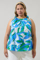 Pansie Floral Marra Sleeveless Top Curve