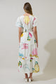 Zahra Island Palmer Poplin Tiered Maxi Dress