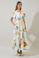 Zahra Island Palmer Poplin Tiered Maxi Dress