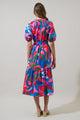 Exene Floral Wynette Tiered Midi Dress