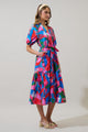Exene Floral Wynette Tiered Midi Dress