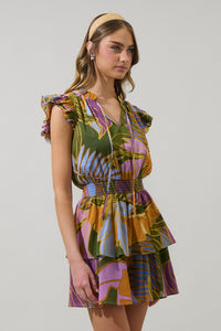 Lilburn Tropics Clifton Tiered Ruffle Dress