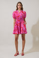 Weirly Floral Poplin Mini Dress