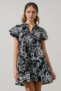 Haylie Floral Empire Tiered Mini Dress