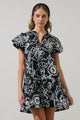 Haylie Floral Empire Tiered Mini Dress