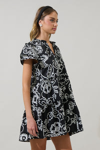 Haylie Floral Empire Tiered Mini Dress