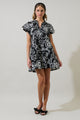 Haylie Floral Empire Tiered Mini Dress
