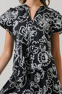 Haylie Floral Empire Tiered Mini Dress