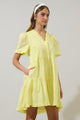 Kara Ruffle Shift Mini Dress