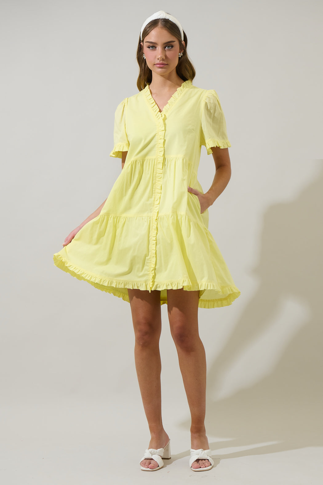 kara mini dress Kara floral-print cotton mini dress