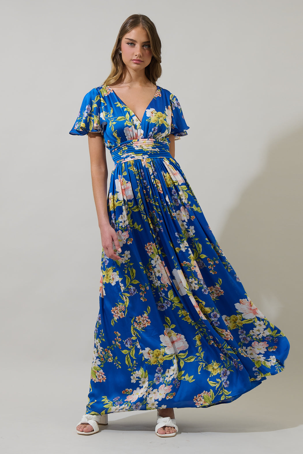 pleated floral maxi dress Yours London Women's Plus Size Green Floral Pleated Maxi Dress Size 22-24