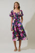 Blain Tropics Maray Smocked Midi Dress