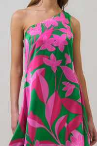 Zarae Blossom Mivia One Shoulder Asymmetrical Dress