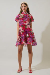 Jonella Floral Berny Organza Mini Dress