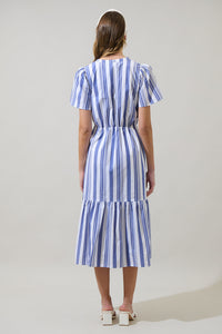 Yinny Stripe Lendra Midi Dress