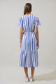 Yinny Stripe Lendra Midi Dress
