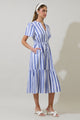 Yinny Stripe Lendra Midi Dress